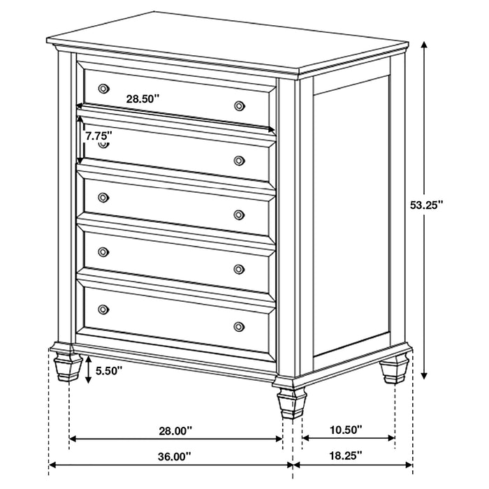 Sandy Beach Chest of Drawers - US Furniture & Mattress (Waterbury,CT)*