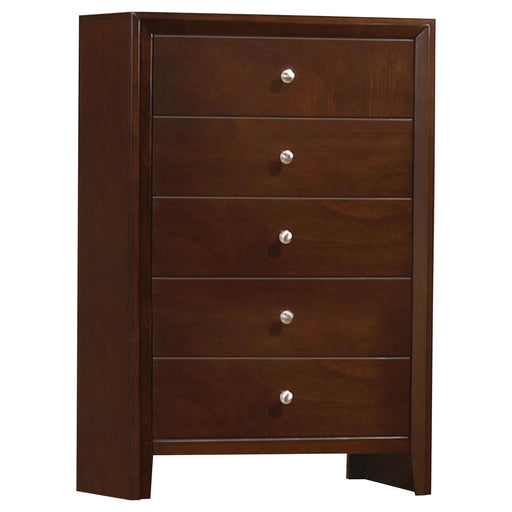 Serenity Rectangular 5-drawer Chest Rich Merlot image