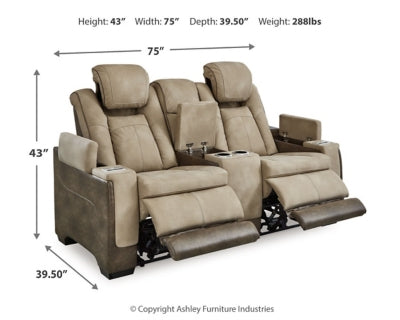 Next-Gen DuraPella Power Reclining Loveseat with Console - US Furniture & Mattress (Waterbury,CT)*
