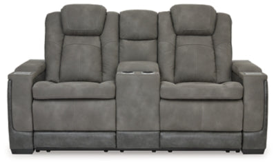 Next-Gen DuraPella Power Reclining Loveseat with Console - US Furniture & Mattress (Waterbury,CT)*