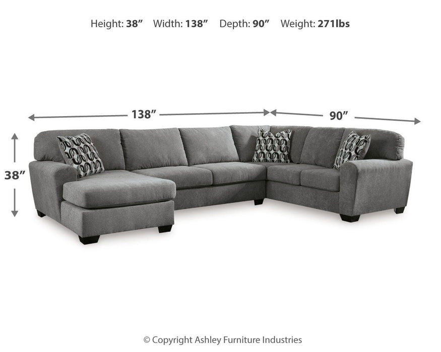 Birkdale Court Sectional with Chaise - US Furniture & Mattress (Waterbury,CT)*