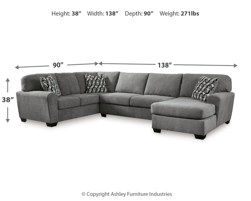 Birkdale Court Sectional with Chaise - US Furniture & Mattress (Waterbury,CT)*