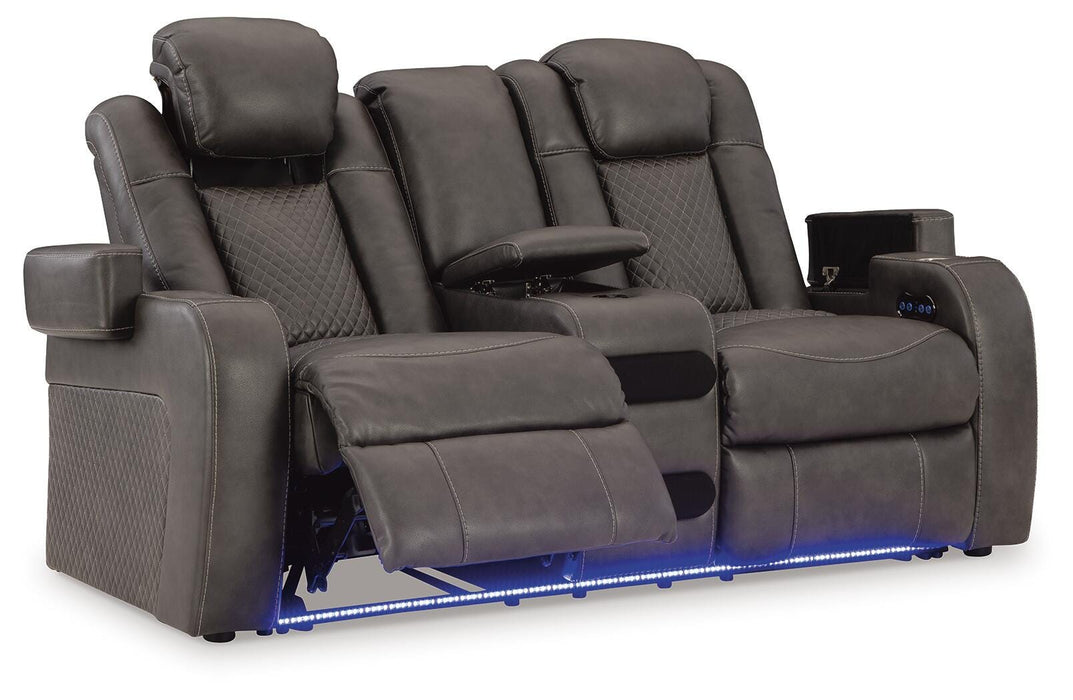 Fyne-Dyme Power Reclining Loveseat with Console - US Furniture & Mattress (Waterbury,CT)*