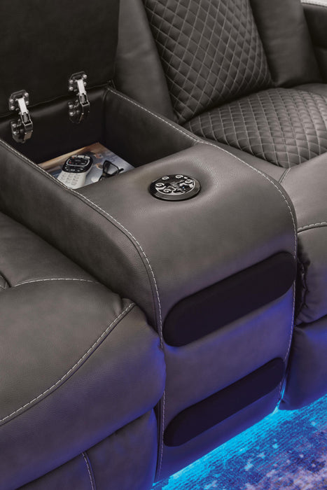 Fyne-Dyme Power Reclining Loveseat with Console - US Furniture & Mattress (Waterbury,CT)*