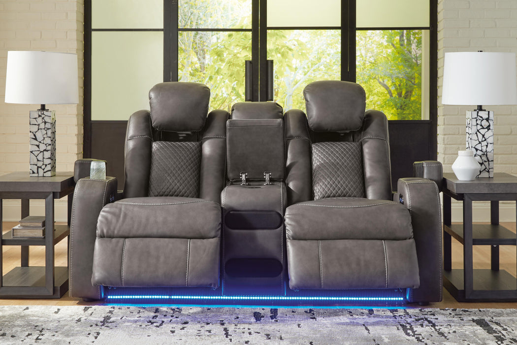 Fyne-Dyme Power Reclining Loveseat with Console - US Furniture & Mattress (Waterbury,CT)*