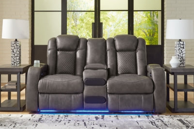 Fyne-Dyme Power Reclining Loveseat with Console - US Furniture & Mattress (Waterbury,CT)*