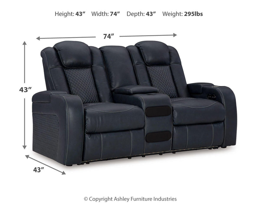 Fyne-Dyme Power Reclining Loveseat with Console - US Furniture & Mattress (Waterbury,CT)*