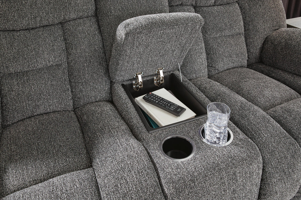 Foreside Reclining Loveseat with Console - US Furniture & Mattress (Waterbury,CT)*