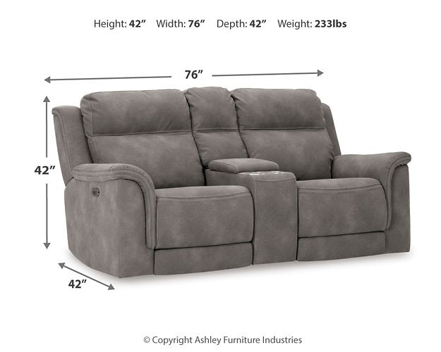 Next-Gen DuraPella Power Reclining Loveseat with Console - US Furniture & Mattress (Waterbury,CT)*