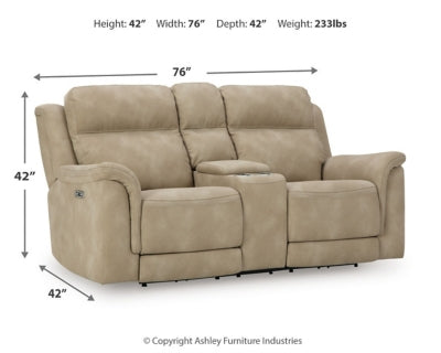 Next-Gen DuraPella Power Reclining Loveseat with Console - US Furniture & Mattress (Waterbury,CT)*