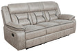 Greer Upholstered Tufted Back Motion Sofa image