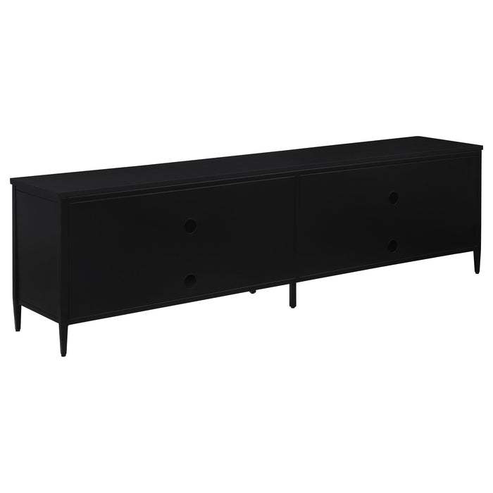 Amherst 4-door 78-inch Metal TV Stand Media Console Black
