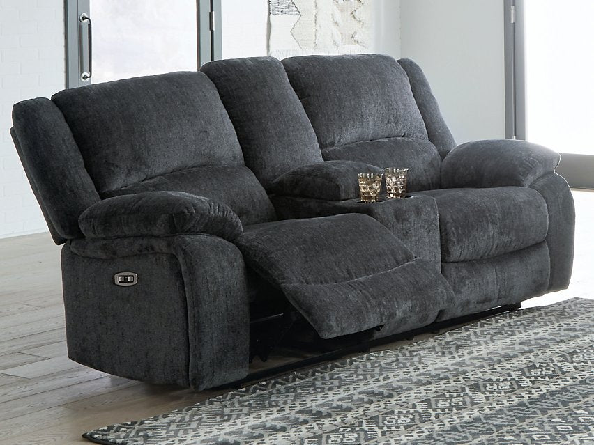 Draycoll Power Reclining Loveseat with Console - US Furniture & Mattress (Waterbury,CT)*