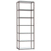 Kate 6-shelf Bookcase Black Nickel image