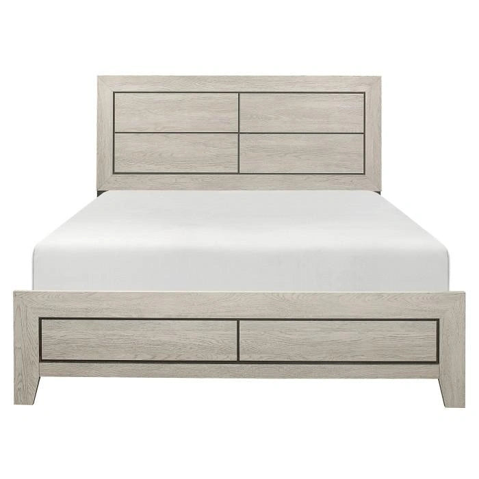 Quinby Full Panel Bed in Light Brown 1525F-1