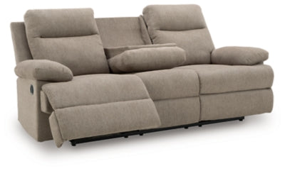 Side-Swipe Reclining Sofa with Drop Down Table - US Furniture & Mattress (Waterbury,CT)*