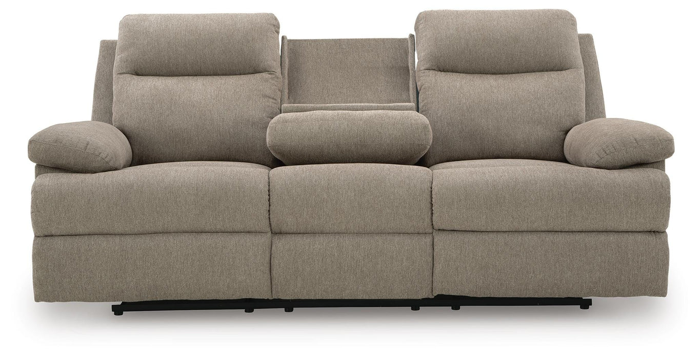 Side-Swipe Reclining Sofa with Drop Down Table - US Furniture & Mattress (Waterbury,CT)*