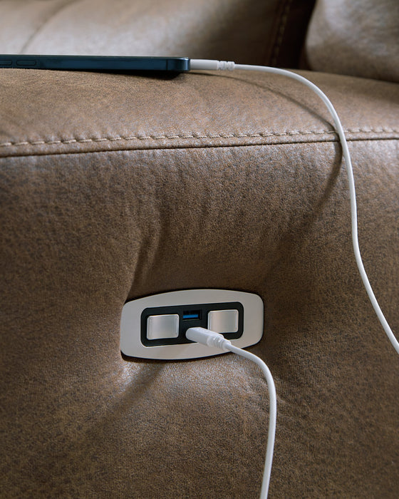 Beckley Place Power Reclining Loveseat with Console - US Furniture & Mattress (Waterbury,CT)*