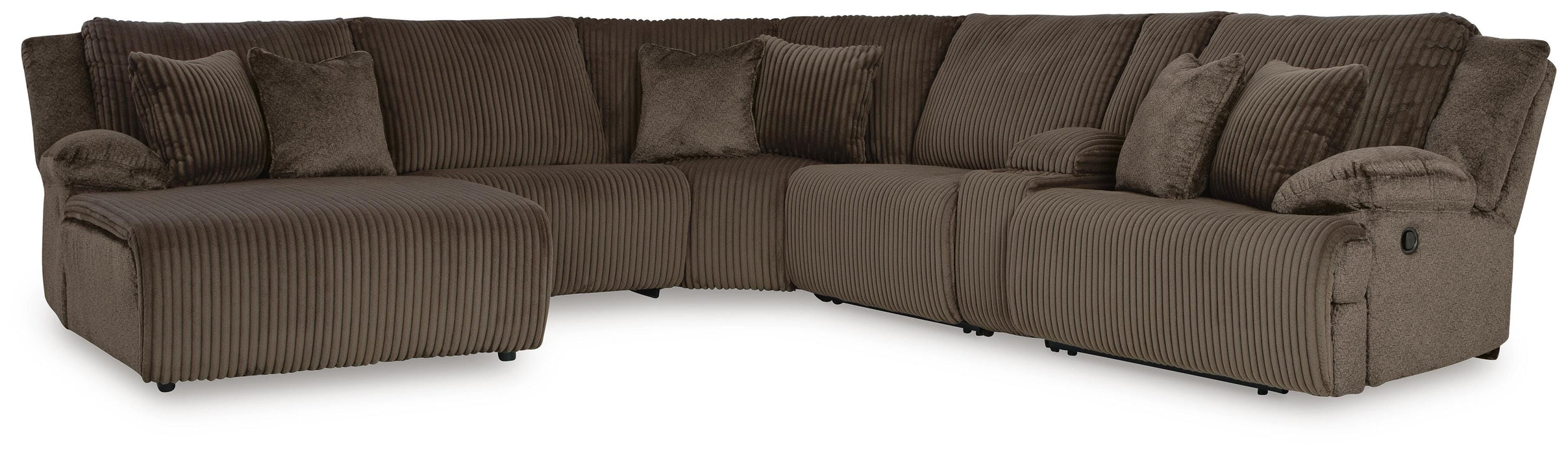 Top Tier Reclining Sectional with Chaise - US Furniture & Mattress (Waterbury,CT)*