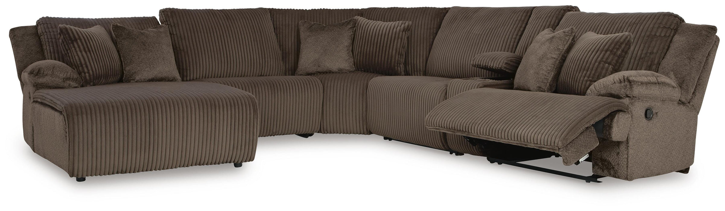 Top Tier Reclining Sectional with Chaise - US Furniture & Mattress (Waterbury,CT)*