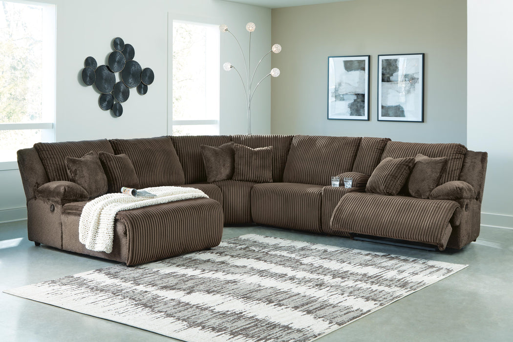 Top Tier Reclining Sectional with Chaise - US Furniture & Mattress (Waterbury,CT)*