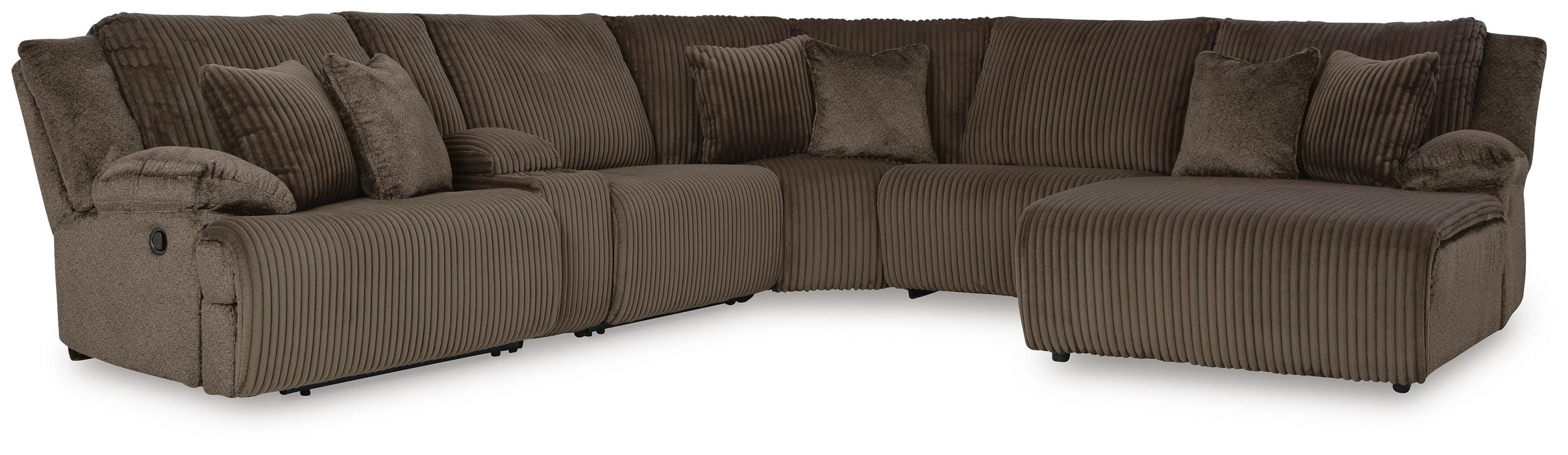 Top Tier Reclining Sectional with Chaise - US Furniture & Mattress (Waterbury,CT)*