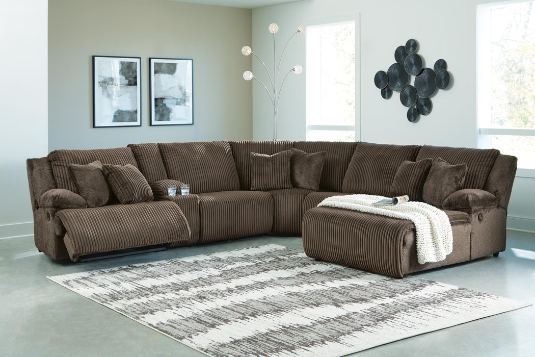 Top Tier Reclining Sectional with Chaise - US Furniture & Mattress (Waterbury,CT)*