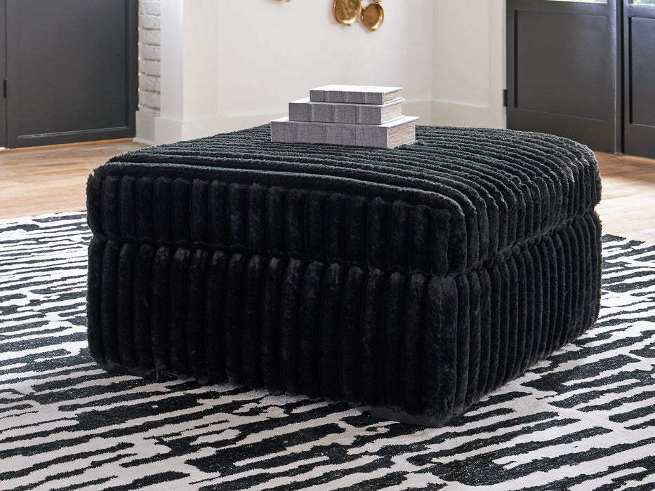 Midnight-Madness Oversized Accent Ottoman - US Furniture & Mattress (Waterbury,CT)*
