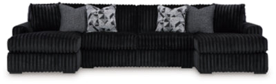 Midnight-Madness Sectional with Chaise - US Furniture & Mattress (Waterbury,CT)*