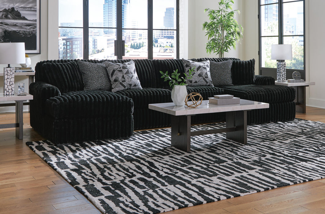 Midnight-Madness Sectional with Chaise - US Furniture & Mattress (Waterbury,CT)*