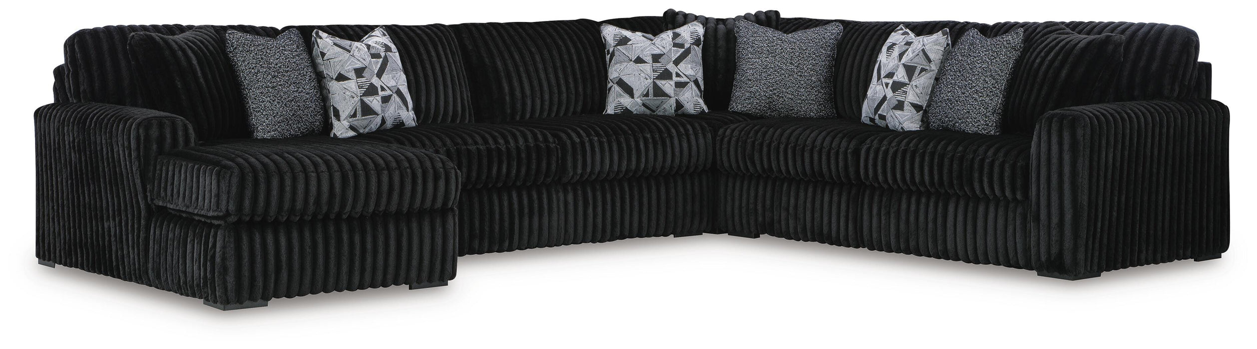 Midnight-Madness Sectional with Chaise - US Furniture & Mattress (Waterbury,CT)*