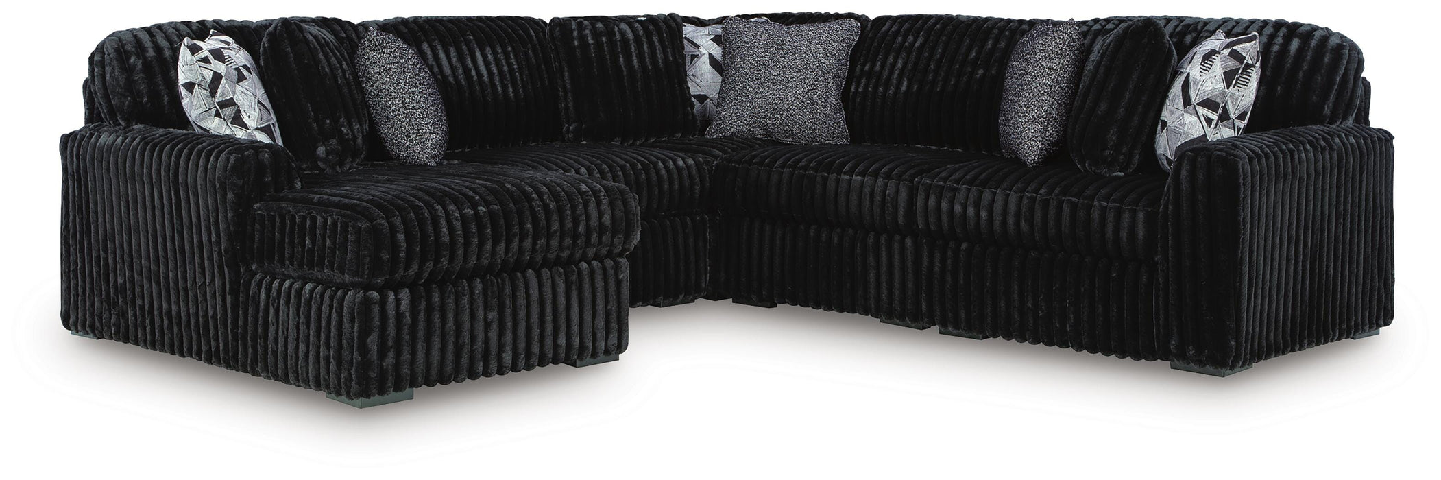 Midnight-Madness Sectional with Chaise - US Furniture & Mattress (Waterbury,CT)*
