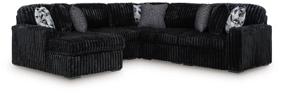 Midnight-Madness Sectional with Chaise - US Furniture & Mattress (Waterbury,CT)*