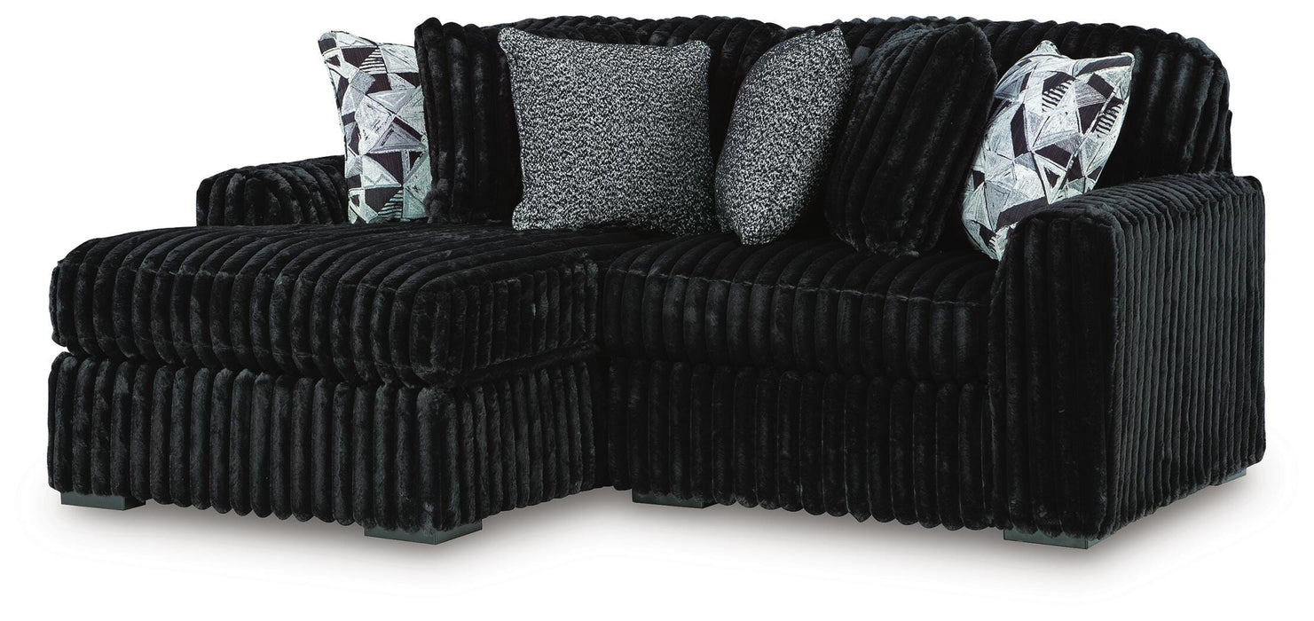 Midnight-Madness Sectional with Chaise - US Furniture & Mattress (Waterbury,CT)*