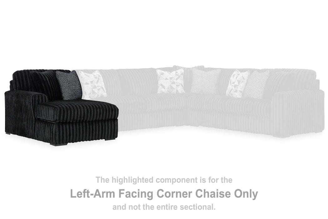 Midnight-Madness Sectional Sofa with Chaise - US Furniture & Mattress (Waterbury,CT)*