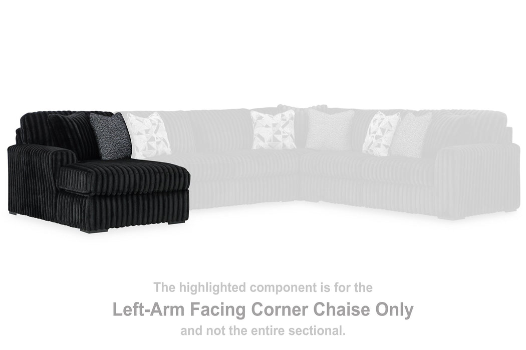 Midnight-Madness Sectional with Chaise - US Furniture & Mattress (Waterbury,CT)*