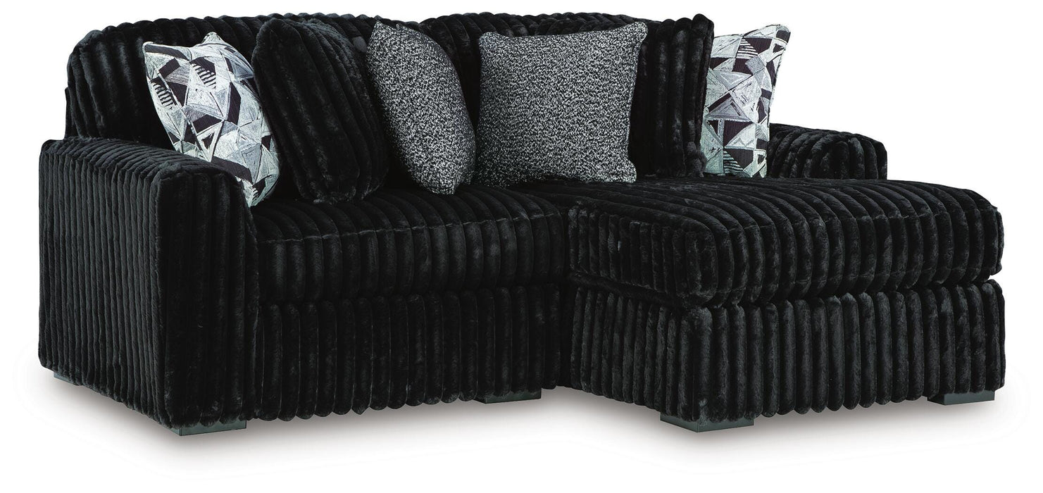 Midnight-Madness Sectional with Chaise - US Furniture & Mattress (Waterbury,CT)*