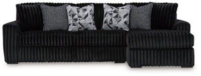 Midnight-Madness Sectional Sofa with Chaise - US Furniture & Mattress (Waterbury,CT)*
