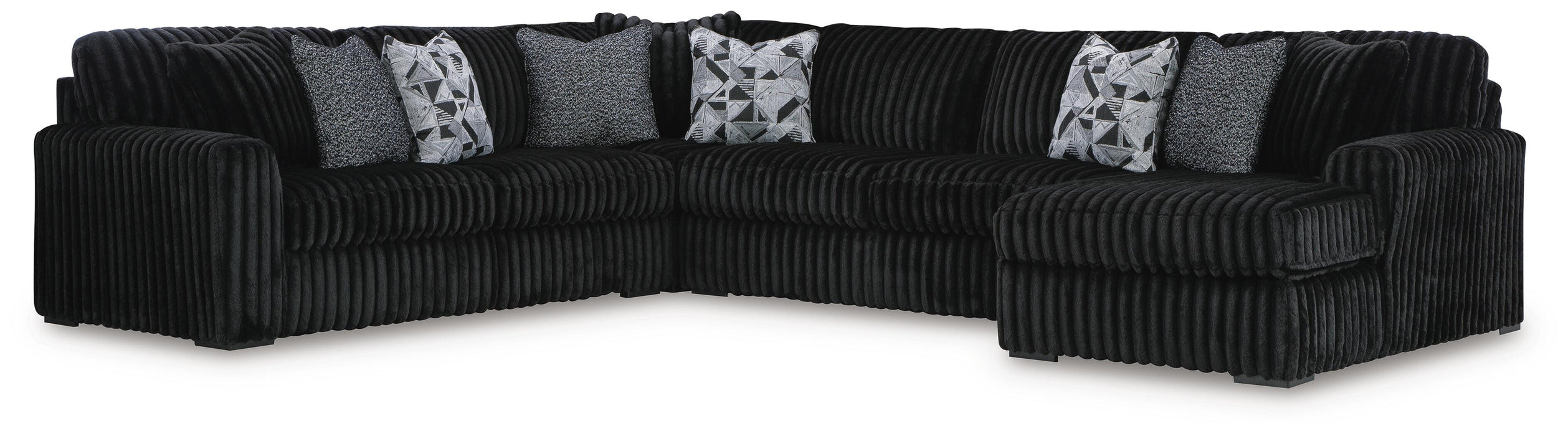 Midnight-Madness Sectional with Chaise - US Furniture & Mattress (Waterbury,CT)*