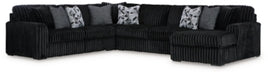 Midnight-Madness Sectional with Chaise - US Furniture & Mattress (Waterbury,CT)*