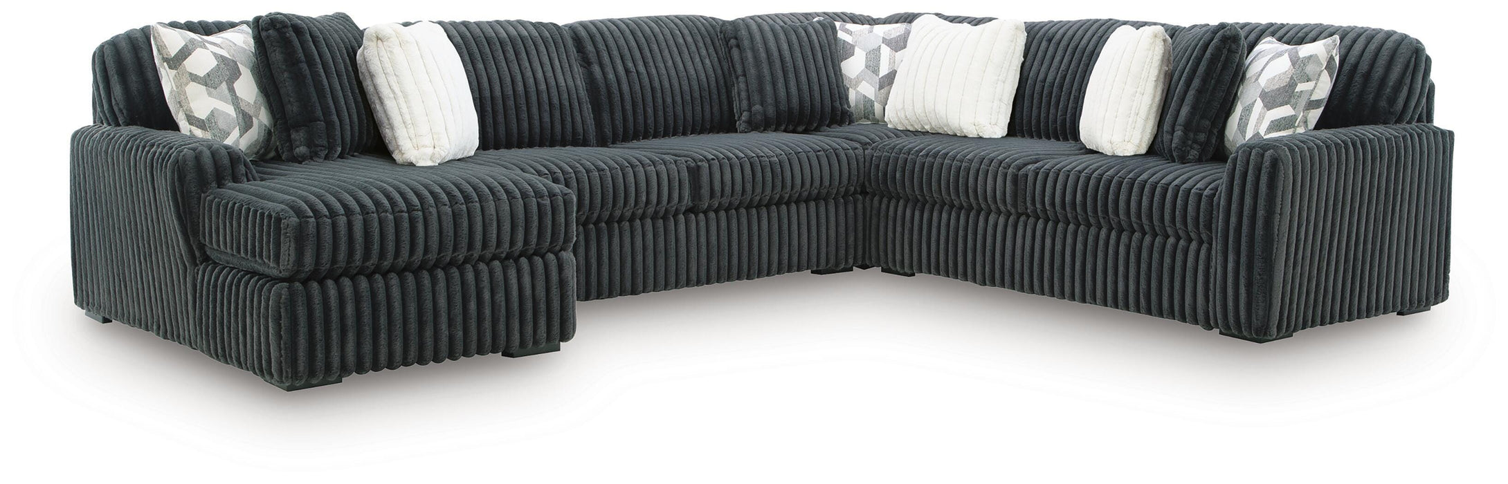 Midnight-Madness Sectional with Chaise - US Furniture & Mattress (Waterbury,CT)*