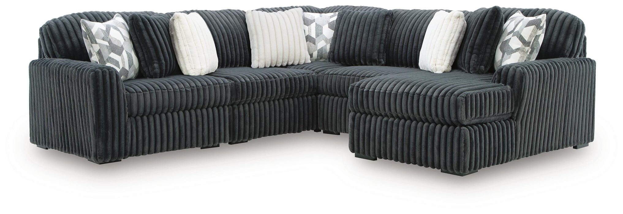 Midnight-Madness Sectional with Chaise - US Furniture & Mattress (Waterbury,CT)*