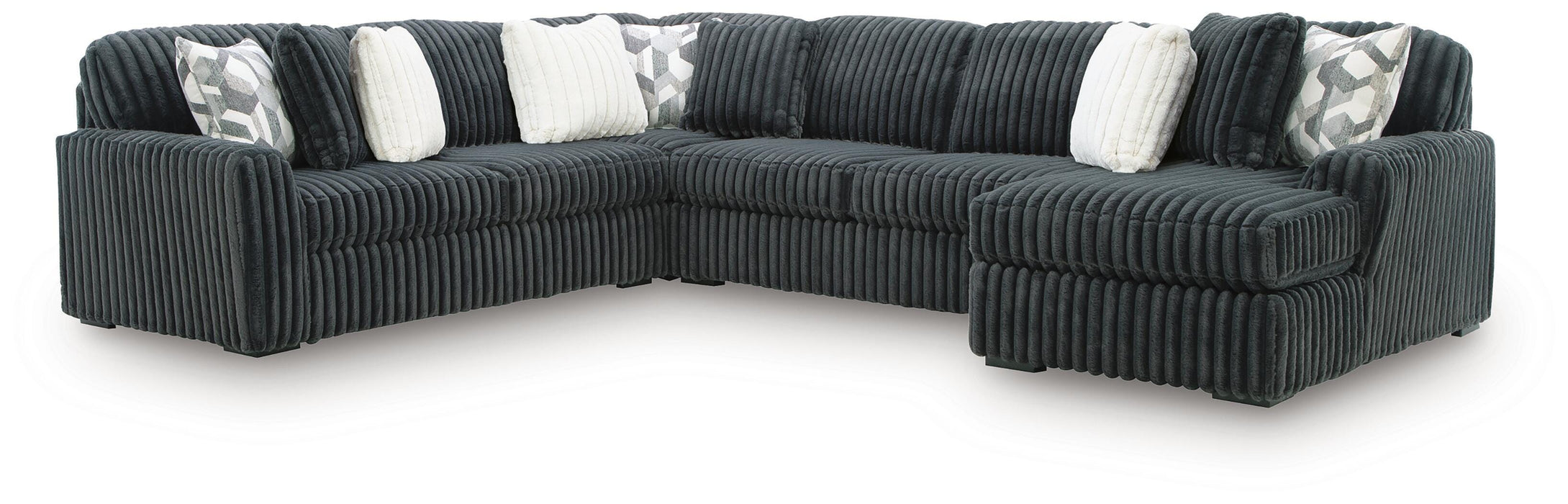 Midnight-Madness Sectional with Chaise - US Furniture & Mattress (Waterbury,CT)*
