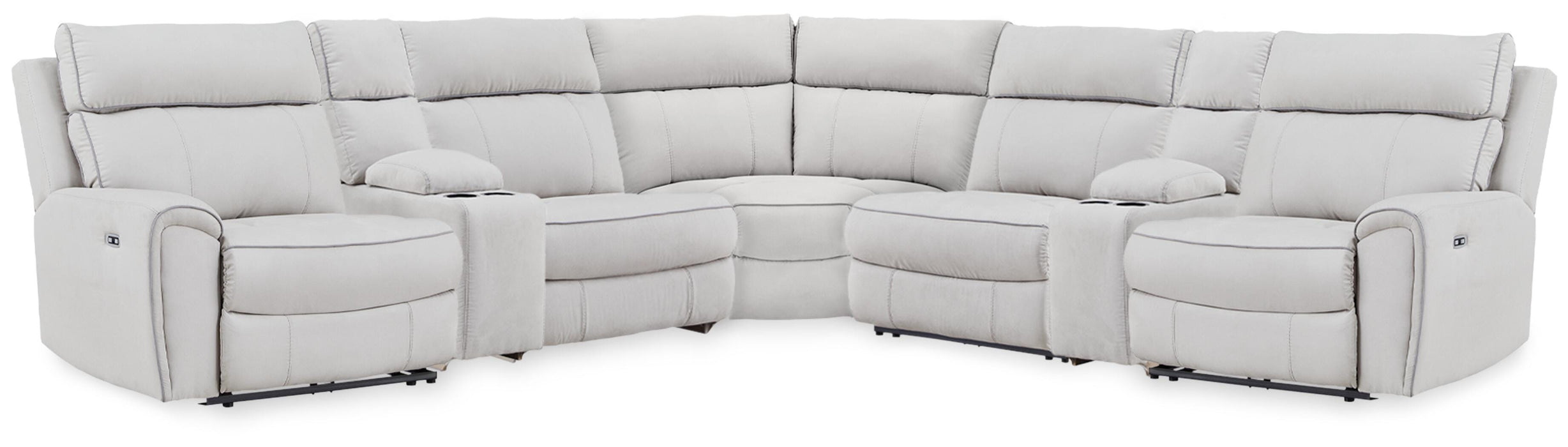 Social Pointe Reclining Sectional with Storage Consoles - US Furniture & Mattress (Waterbury,CT)*