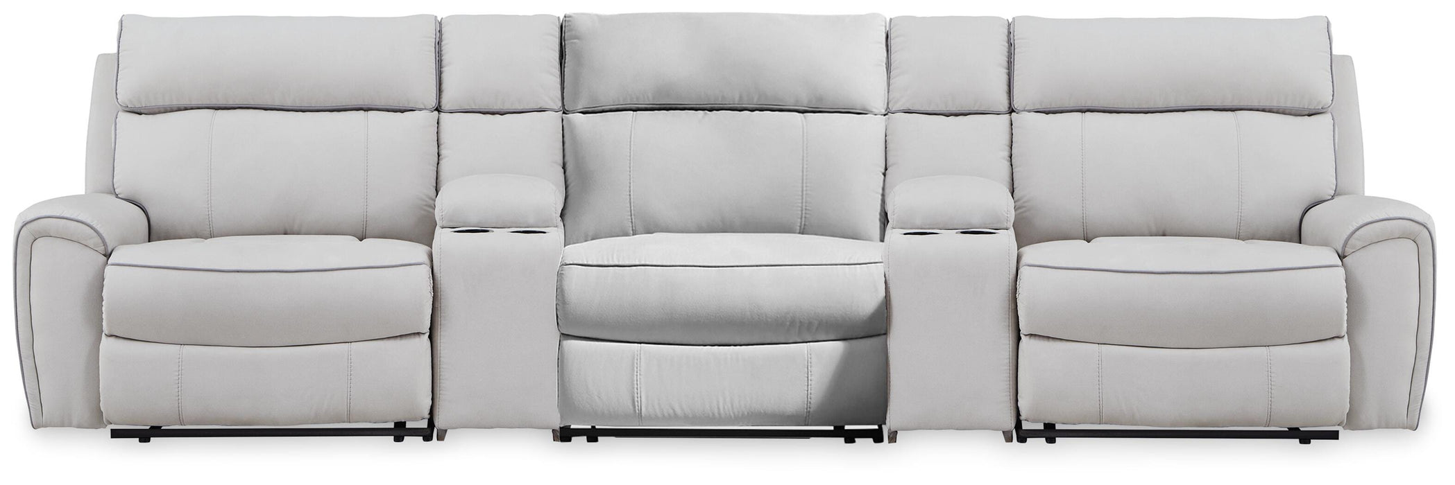 Social Pointe Reclining Sectional with Storage Consoles - US Furniture & Mattress (Waterbury,CT)*