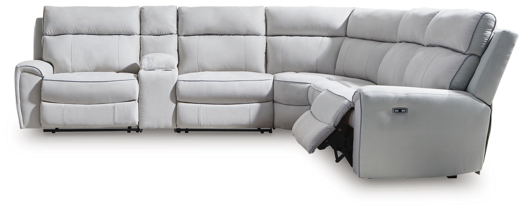 Social Pointe Reclining Sectional with Storage Console - US Furniture & Mattress (Waterbury,CT)*