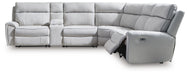 Social Pointe Reclining Sectional with Storage Console - US Furniture & Mattress (Waterbury,CT)*