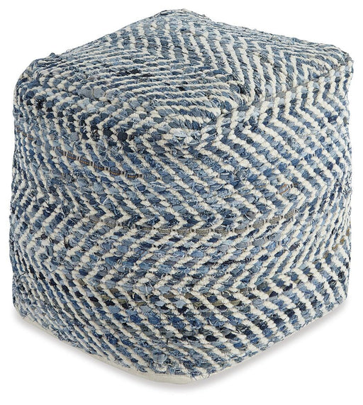 Chevron Pouf - US Furniture & Mattress (Waterbury,CT)*