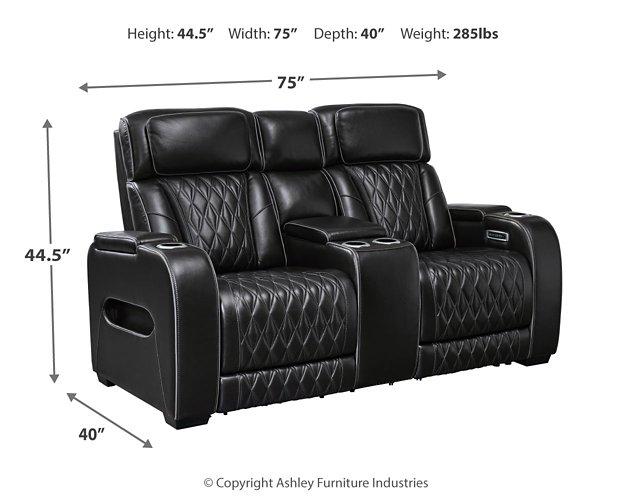 Boyington Power Reclining Loveseat with Console - US Furniture & Mattress (Waterbury,CT)*