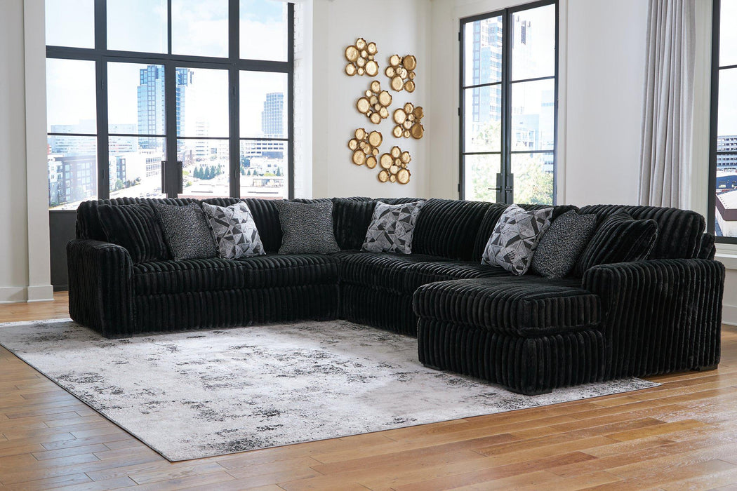 Midnight-Madness Sectional with Chaise - US Furniture & Mattress (Waterbury,CT)*